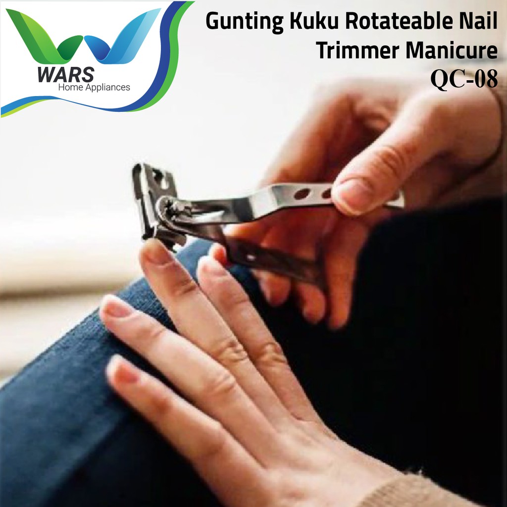 wars gunting kuku rotateable nail trimmer manicure qc 08