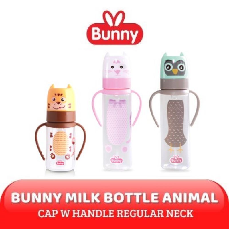 Botol Susu Bayi Lusty Bunny Karakter Tutup Hewan Lucu 125ml-250ml