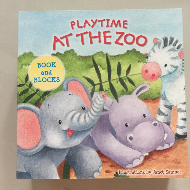 Playtime at the zoo Book and Blocks