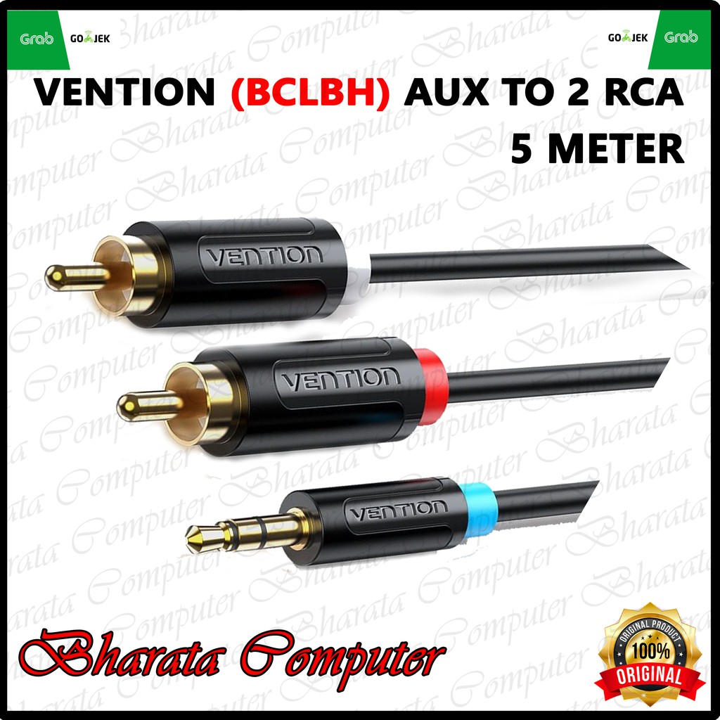 Vention AUX to 2RCA Male To 2Male RCA Adapter Cable - BCL