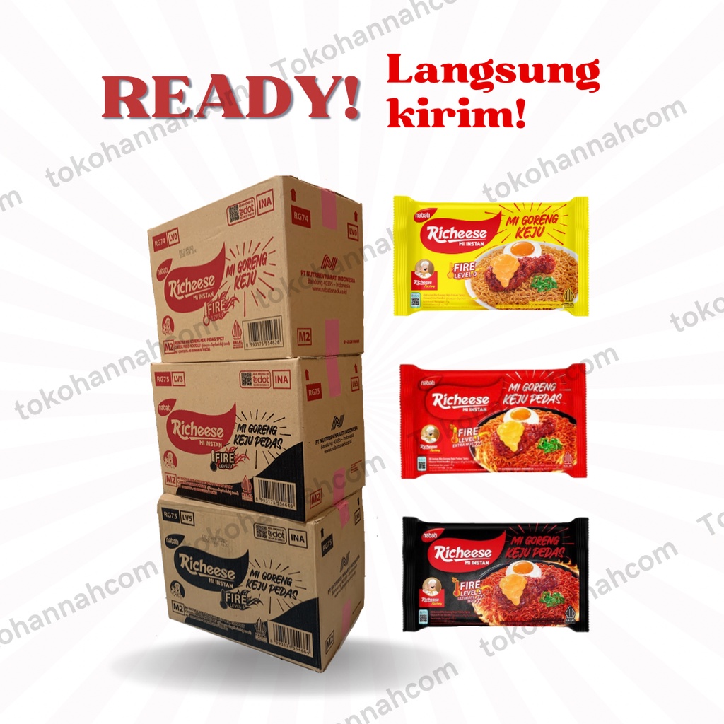 MIE GORENG MIX RAMEN RICHEESE 1 DUS GROSIR / LEVEL 0 / LEVEL 3 / LEVEL 5 1 KARTON