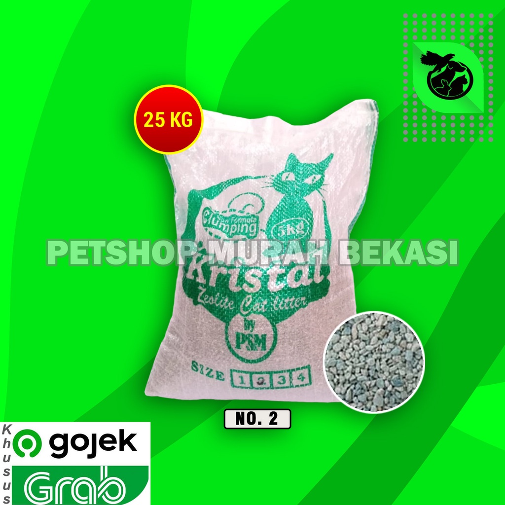 [GOSEND] Pasir Kucing Zeolit Zeloit 25 kg Zeolite 25kg Catsand non Gumpal Wangi 25 kg