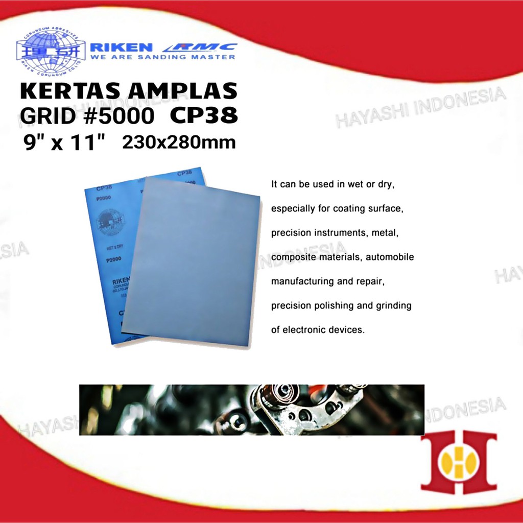 Amplas Halus Kertas Kering Basah Tahan Air Grit 5000 - 5pcs