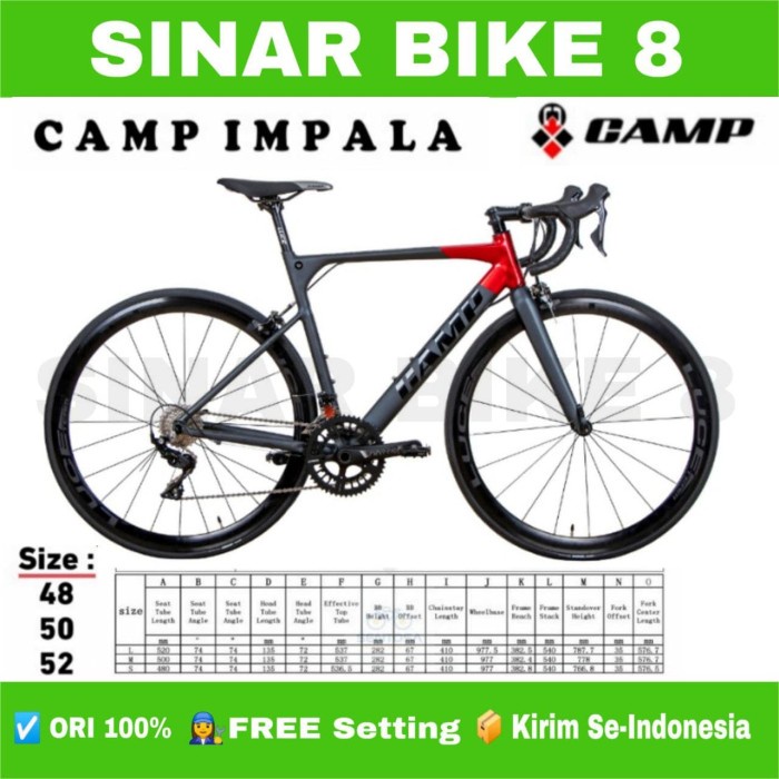 Sepeda Roadbike Balap 700C ELEMENT CAMP IMPALA Alloy Shimano 105 2x11 Speed Rem Cakram