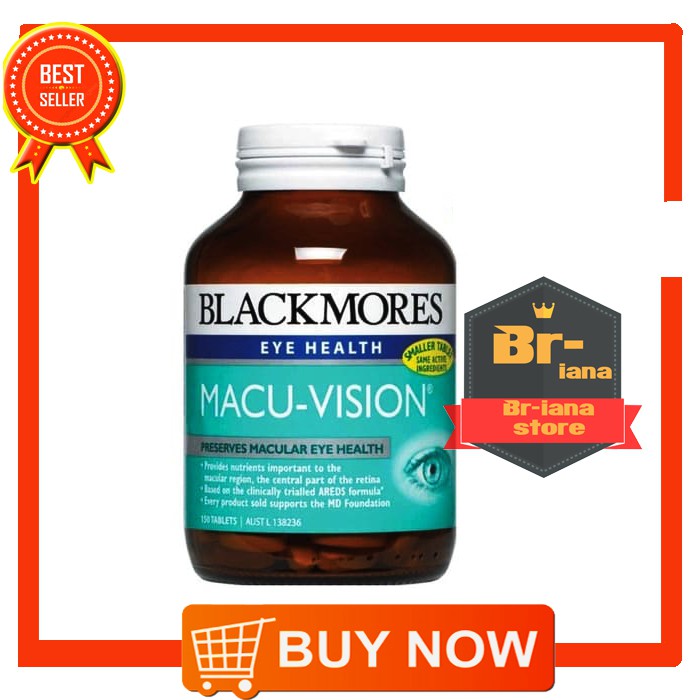 LD 232 Blackmores Macu-Vision 150 tablet (Macu Vision utk kesehatan mata) - Kesehatan Vitamin mata