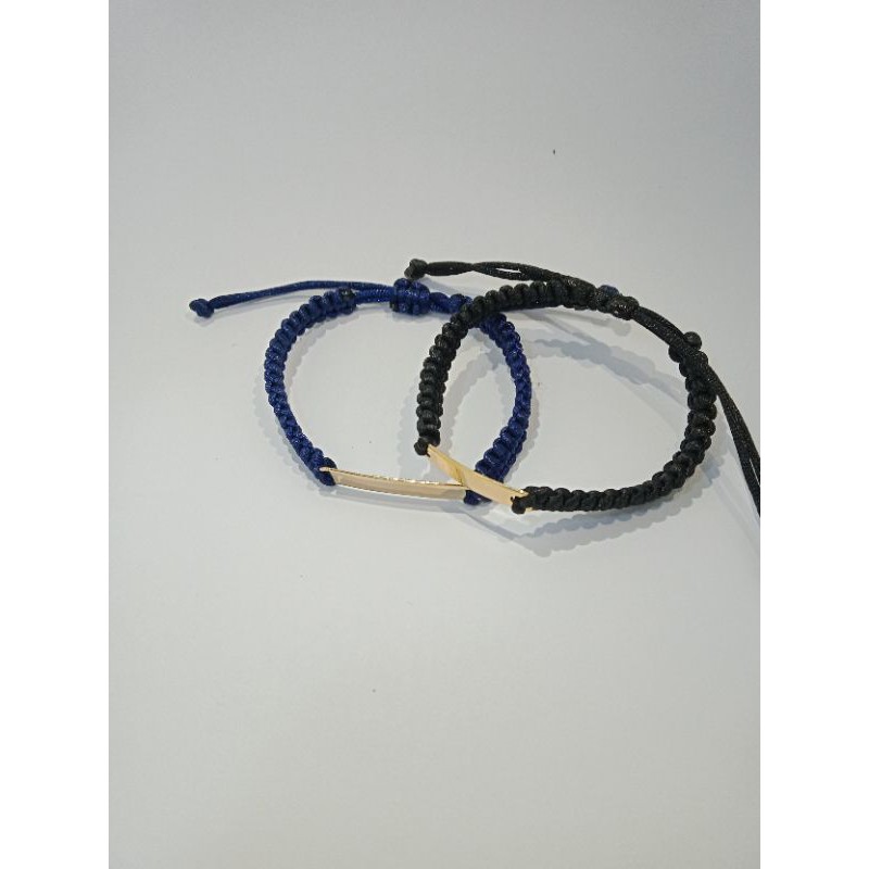 gelang tali plat emas polos  kadar 10k
