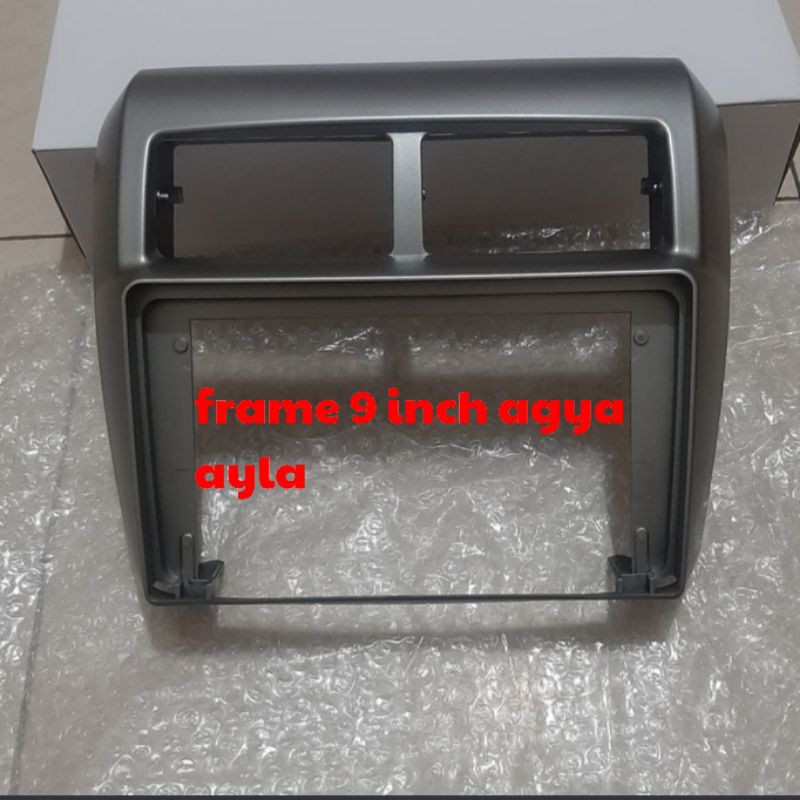 New frame tape mobil double din 9 inch mobil agya ayla silver