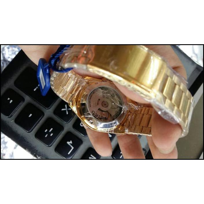 Jam Tangan Pria/Wanita Seiko 5 Automatic Full Gold. Super Aaa+
