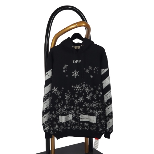 Jaket Sweater Hoodie OFF WHT SNOW FLAKE – Black Edition Fashion Trendy Casual Pria Good Brand Qualit