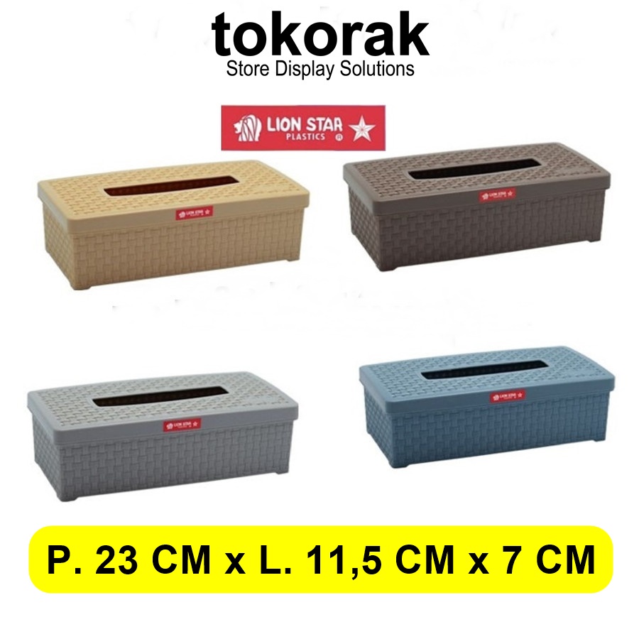 TEMPAT TISSUE UK S - LION STAR KOTAK TISU MOTIF ANYAM - RATO TISSUE