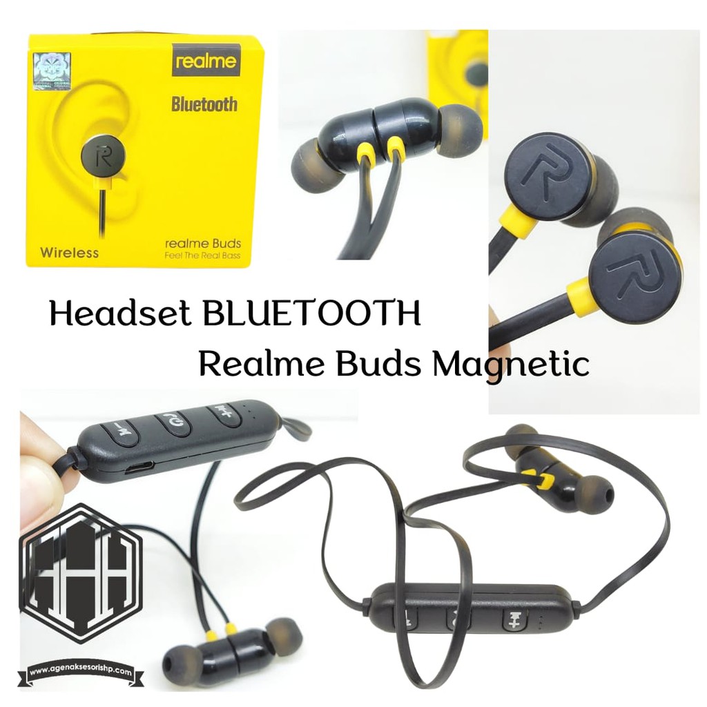 RMA101 Headset BLUETOOTH Realme Buds Magnetic Wireless Feel Real Bass