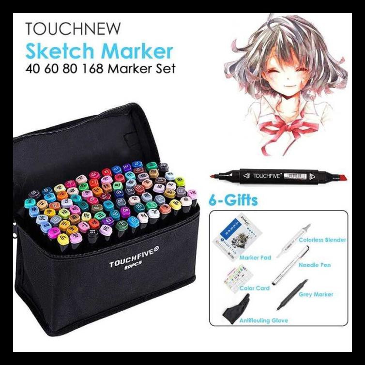 

TERMURAH Spidol Lukis TOUCHNEW Spidol Dual Side 30 Color