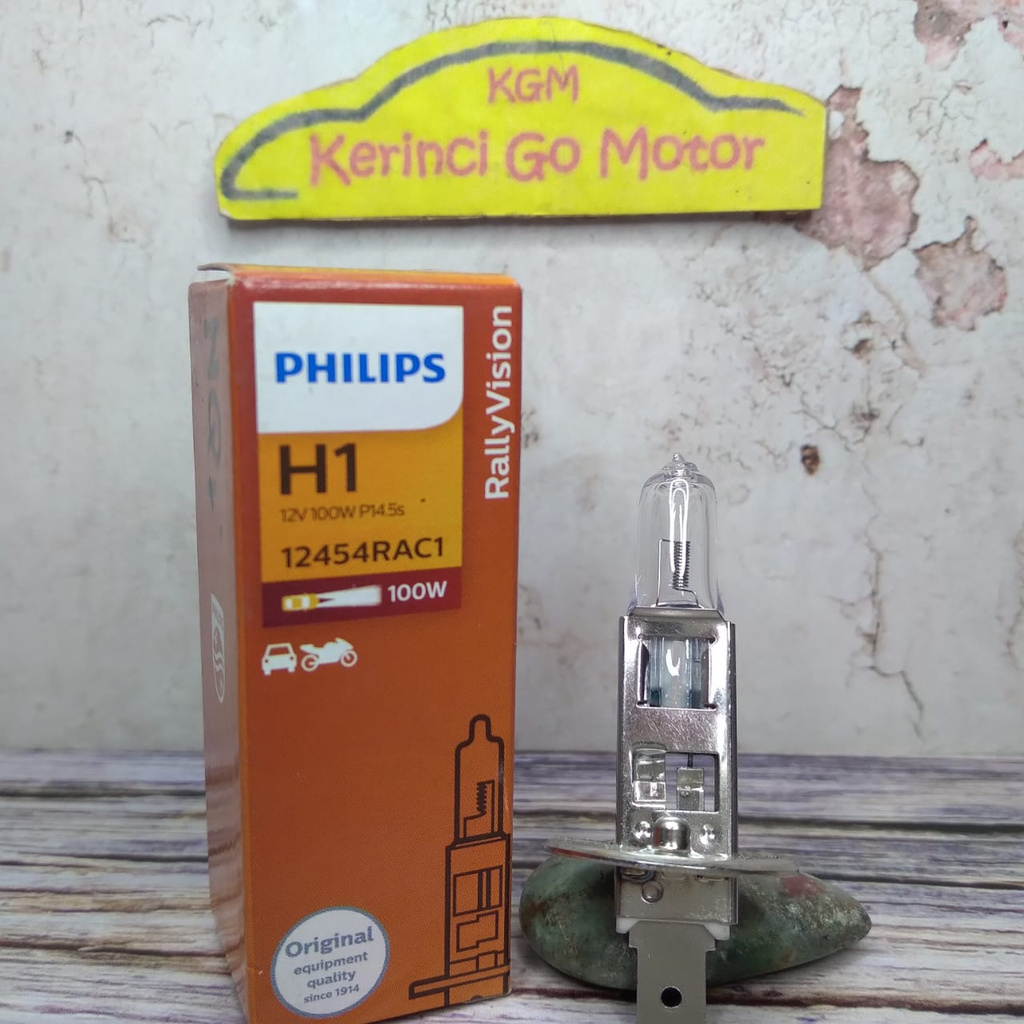 Bohlam Halogen Philips H1 12V 100W 12454RAC1 - Bohlam Lampu Headlamp H1