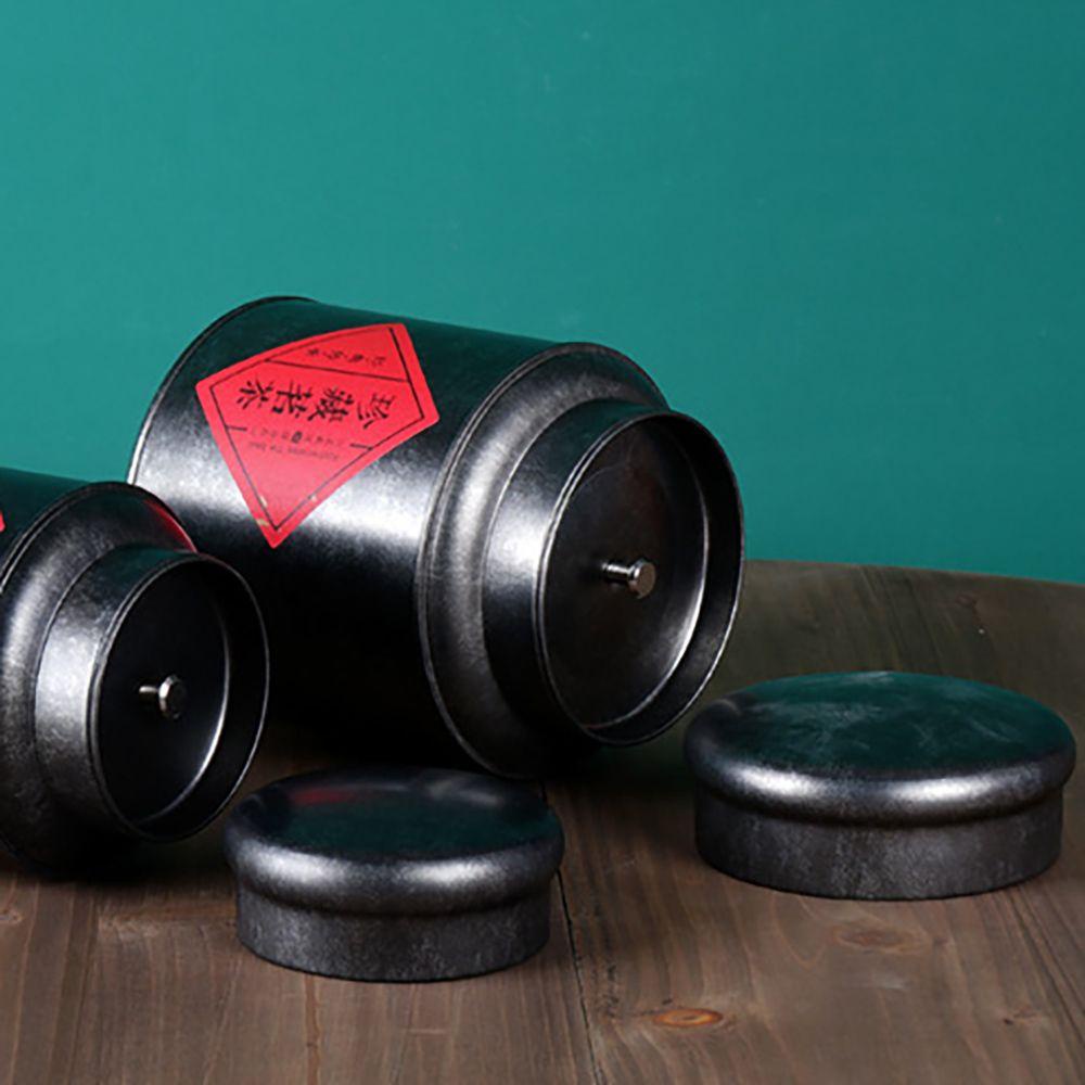 Quinton Tea Can Portable Bulat Dapur Gadget Rumah Pesta Wadah Penyimpanan Teh Organizer Kaleng Storage Jars