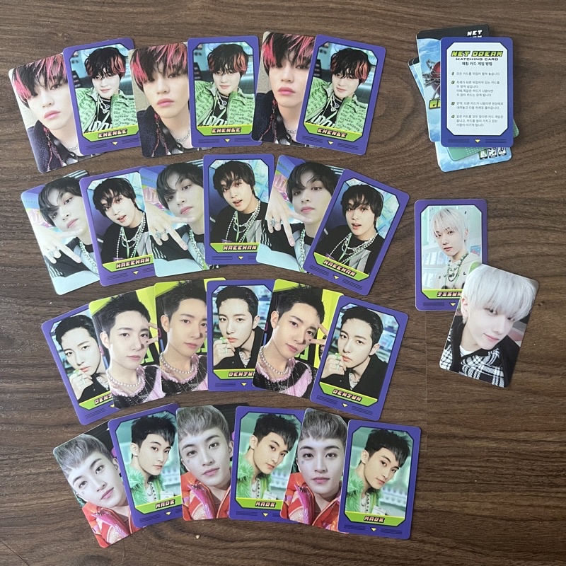 matching game card nct dream set renjun mark haechan jisung pc merch glitch mode merchandise pop up 