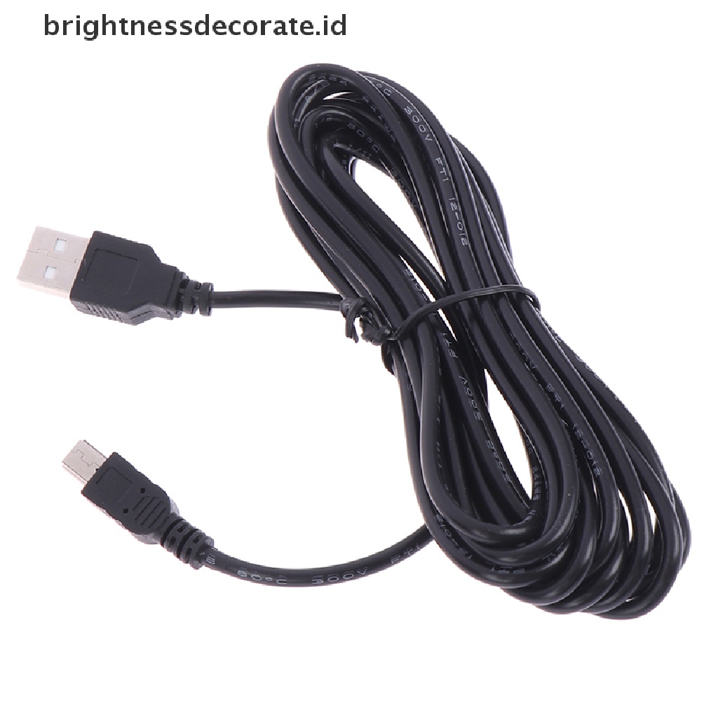 1 Pc Kabel Pengisian Daya Usb Tipe A Ke Mini 5 Pin 3.5m Untuk Gps