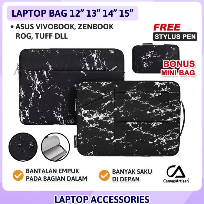 Tas Laptop Asus Vivobook Zenbook Tuff 13 14 15 Sarung Casing Bag Cover