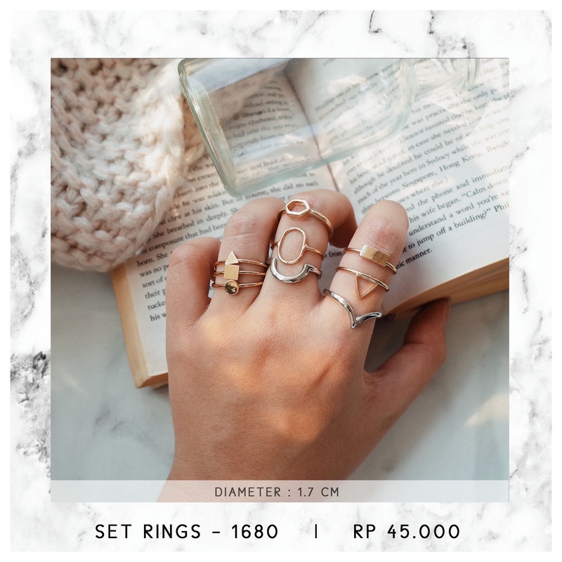 CINCIN / SET RING KOREA - 1680