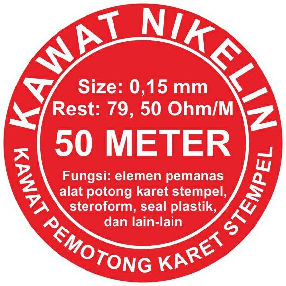 

KAWAT NIKELIN ( 0,15 mm )/KAWAT PEMOTONG KARET STEMPEL