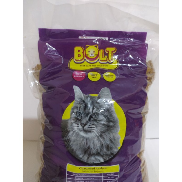 bolt 800gr makanan kucing kibel ikan