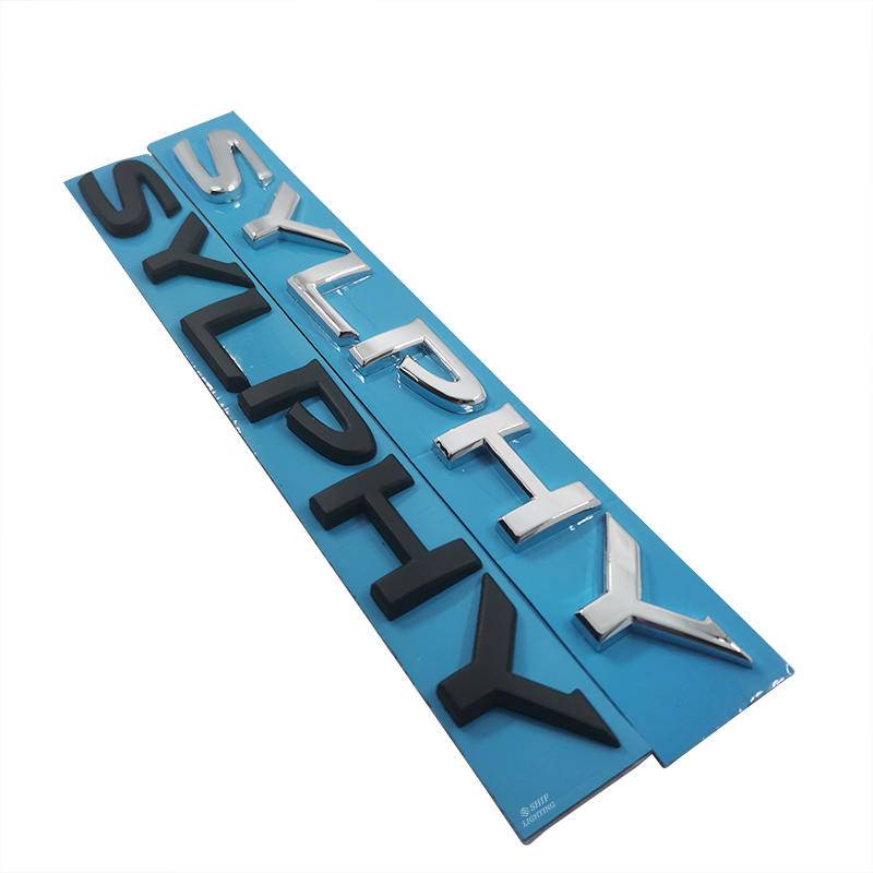 1pc Stiker Emblem Logo SYLPHY Bahan ABS Krom Untuk Bagasi Belakang Mobil Nissan