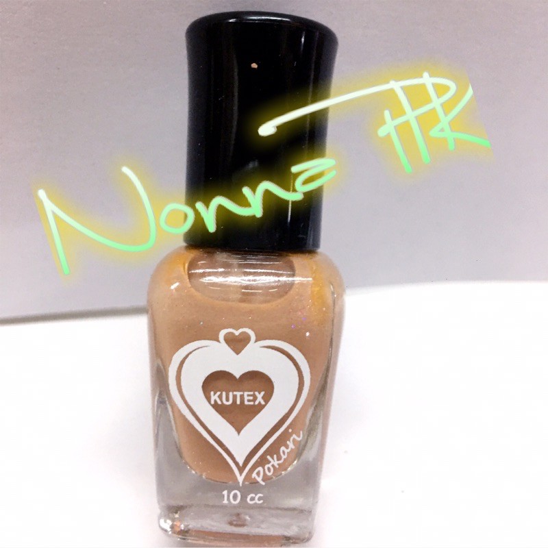 Kutek pokari coklat muda glitter