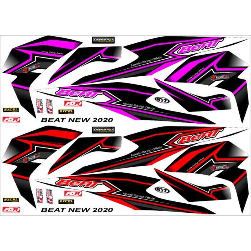 stripping stiker variasi honda beat new 2020 Racing~stripping stiker honda beat new 2020