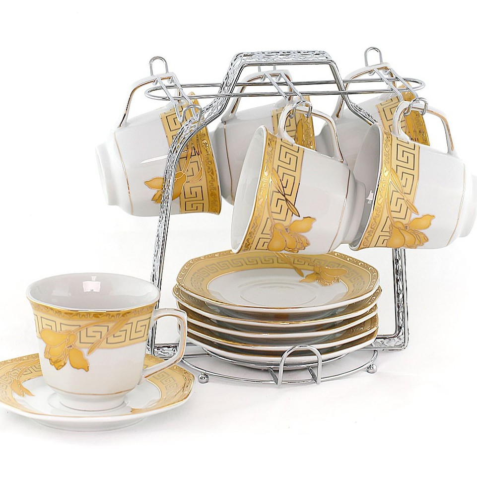 Cup Saucer Cangkir piring segi delapan Vicenza C78-1 padi,lily,lolli,poppy