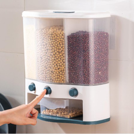 SMART CHOICE 3IN1 Dispenser Beras Tempat Penyimpanan Beras Kacang Biji Multifungsi 6L