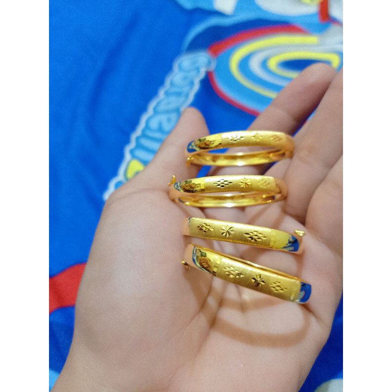 GELANG BANGKOK ANAK PERAK 925 LAPIS MAS 24K