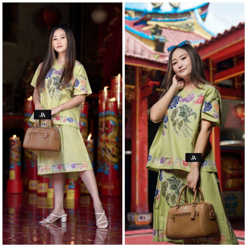 Setelan Batik Primis Tebal Adem Nyaman Blus Rok Encim Handmade RnB Set Baju Santai Bebidol Hangout 5