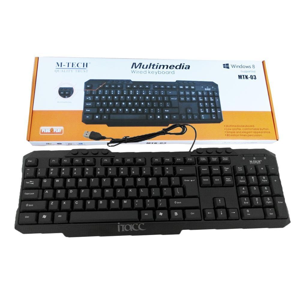 Trend-M-tech Keyboard Komputer PC Laptop Multimedia Fullsize MTK-03