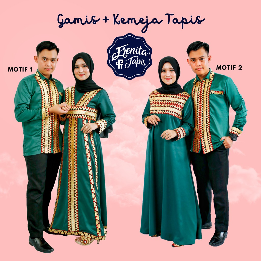 [BISA COD] Couple gamis dan kemeja Tapis