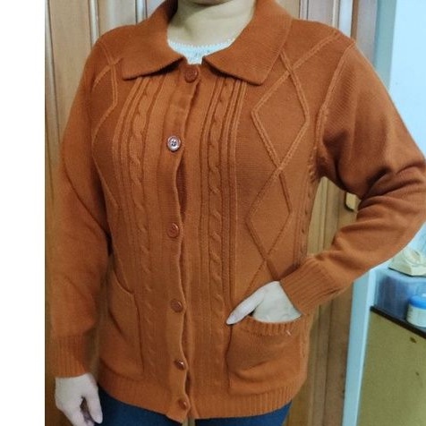 Mantel Ibu Rajut Model Cable Tebal Hangat