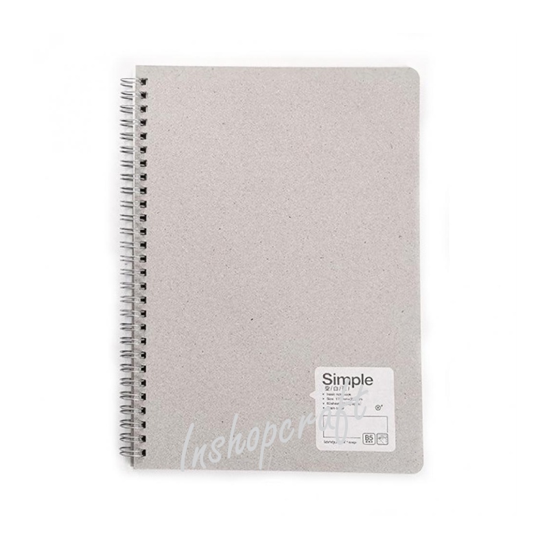 

Simple Grey Sand Spiral Notebook Murah [INSHOP]