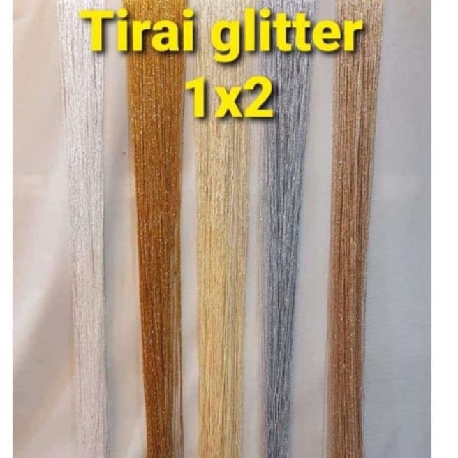 Tirai Gliter dekorasi murah