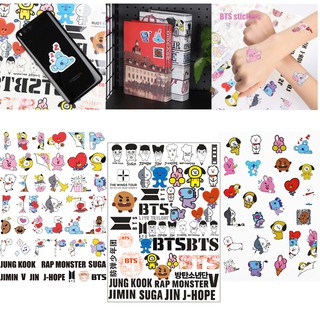  Stiker  K Pop BT21  untuk Dekorasi Laptop HP  Kerajinan 