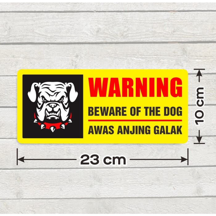 

Sticker Sign Awas Anjing Galak Stiker Warning Beware of the Dog