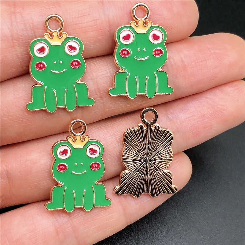 4pcs Liontin Enamel Bentuk Monster Dinosaurus Bahan Alloy Handmade Untuk Membuat Perhiasan