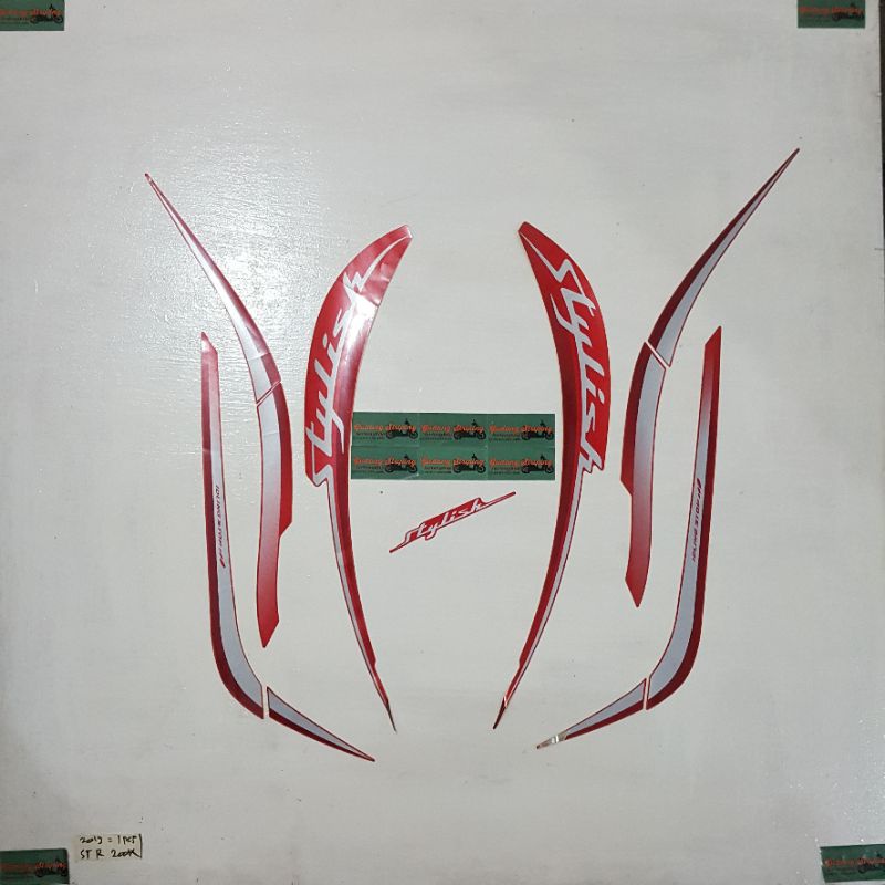 Striping Honda Scoopy eSP Stylish 2019 Merah doff Original 1000% NOS