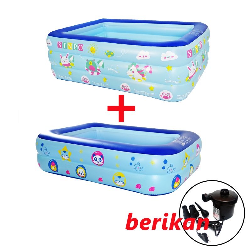 Kolam Renang Anak / Kolam Mandi Bola Inflatable Bestway Pool 1,5 meter Kolam 3 Ring Baby SPA Murah