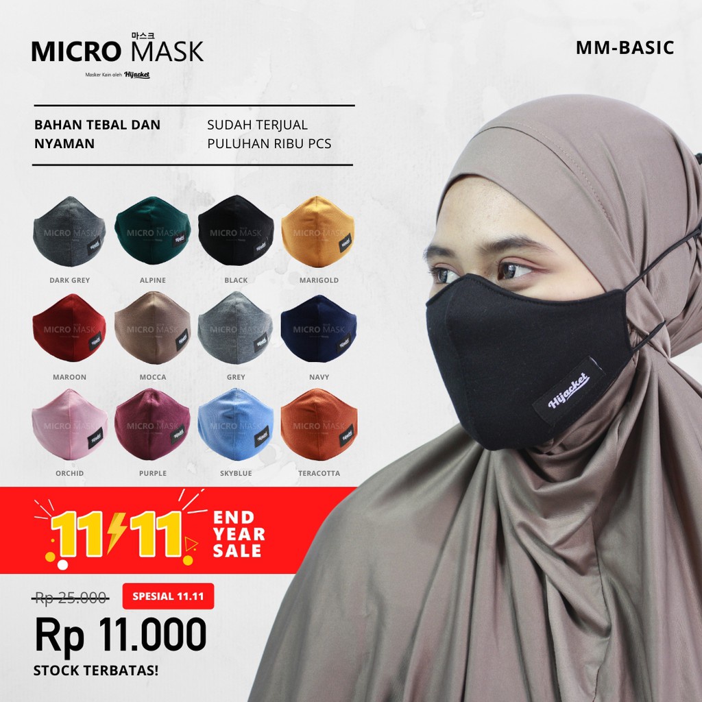 Masker kain polos BLOCK UP TO 70% VIRUS 2 PLY Proteksi Premium fleece &amp; poly-fiber [UNIXES]