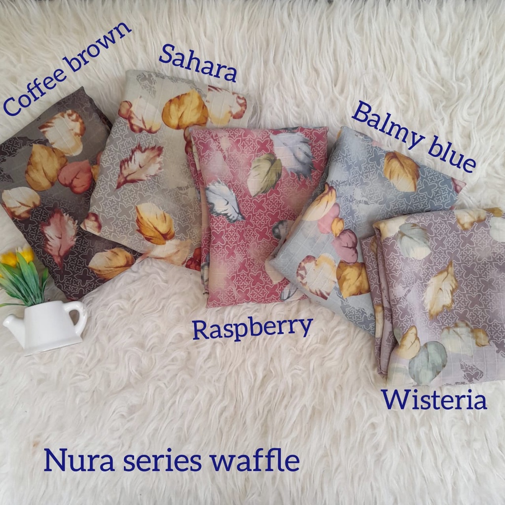 HIJAB NURA/HIJAB SEGIEMPAT/JILBAB SEGI EMPAT/KERUDUNG SEGI4/SQUARE MOTIF ABSTRAK/POLYCOTTON