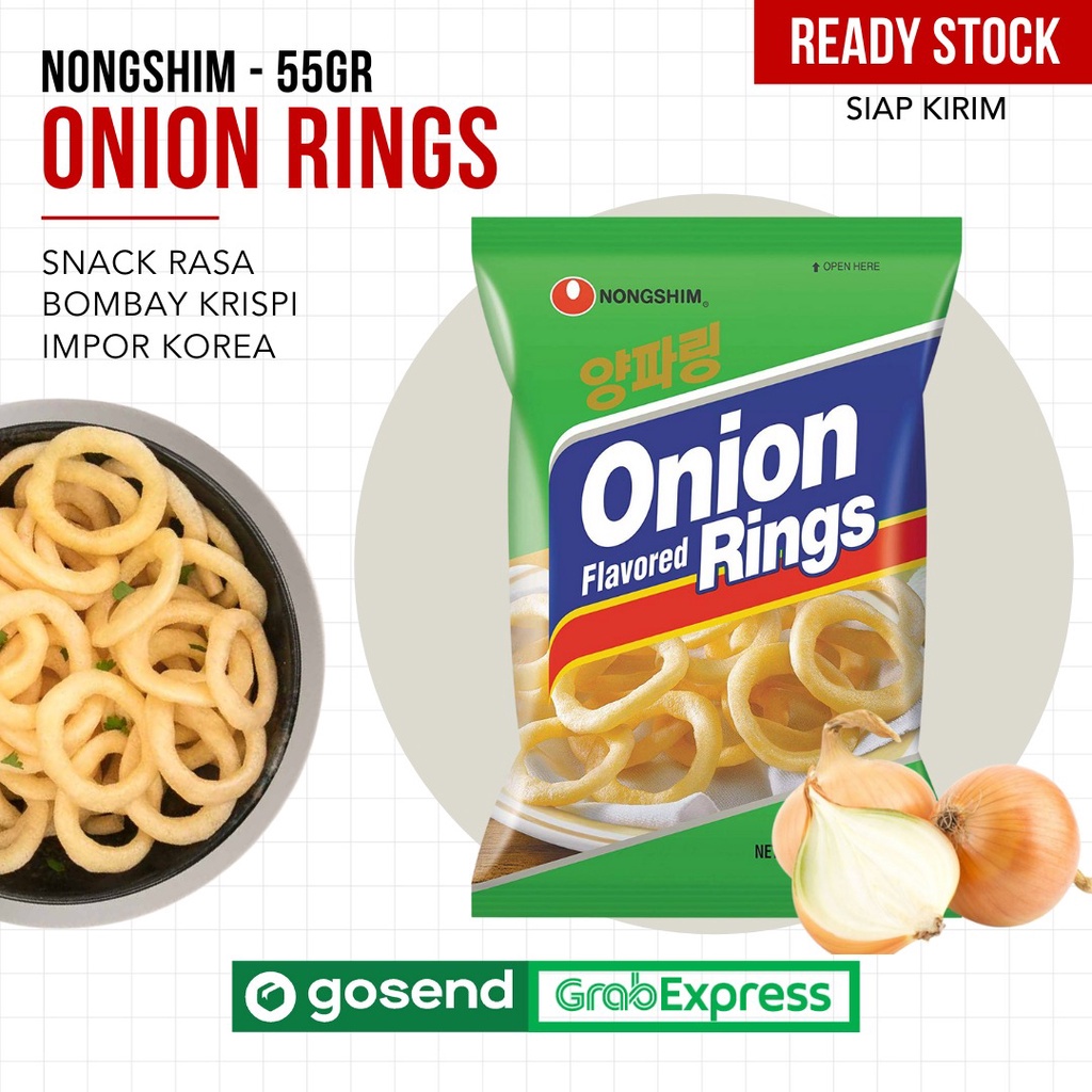 (TERMURAH) Nongshim Onion Ring - 50 gr Made In Korea