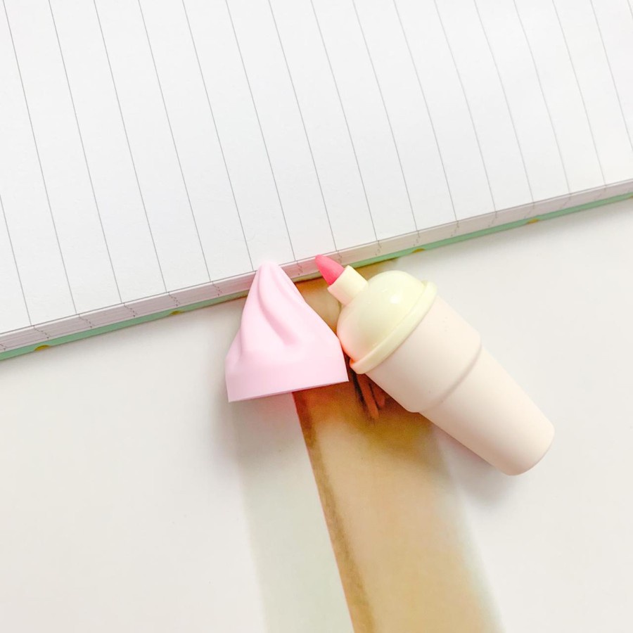 (C063) Stabilo eskrim cone / Monas Highlighter Penanda Berwarna LUCU IMUT 1set