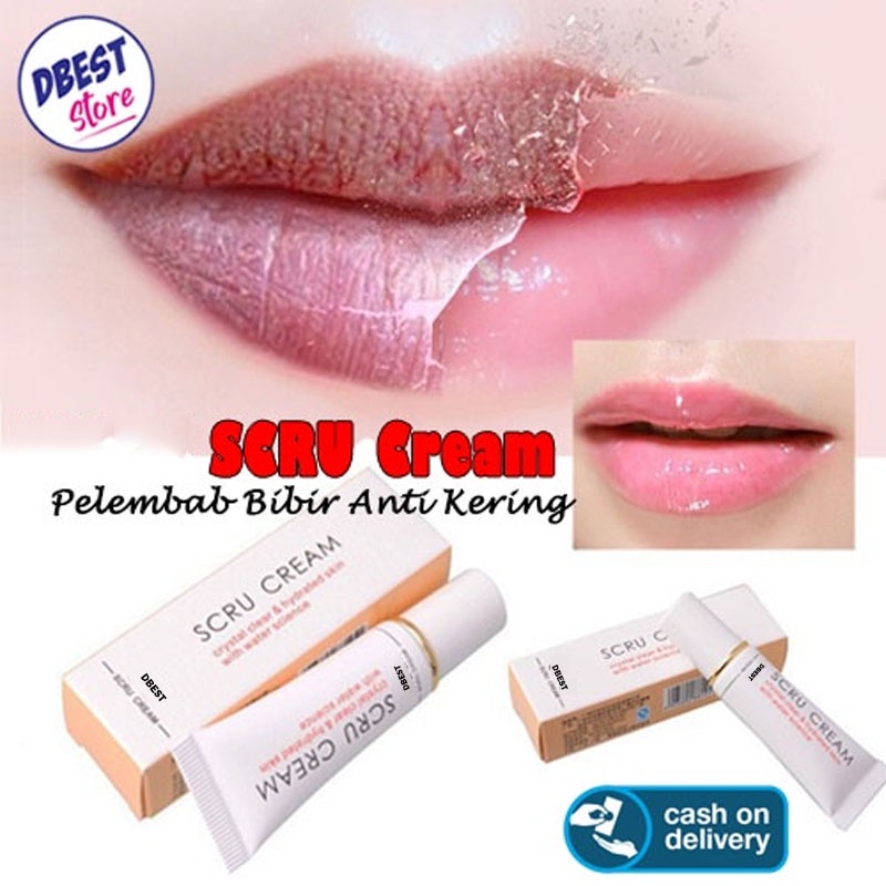 DBEST - TERLARIS SCRU CREAM Bleaching Bibir + Pelembab Bibir - Cream Crystal Clear &amp; Hydrated Skin Wit