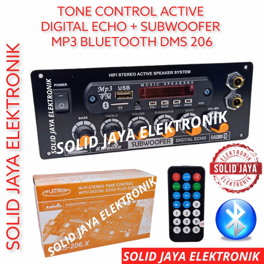 TONE CONTROL AKTIF PLUS MP3 BLUETOOTH DMS206 DMS-206.X DMS 206 BT STEREO TONE KONTROL ACTIVE DIGITAL ECHO MULTIMEDIA PLUS SUBWOOFER SUB MIC MIK KARAOKE PLUS PANEL DMS-206 PLATINUM ASLI ORIGINAL