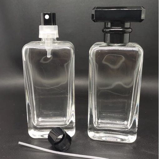 Botol parfum V32640 50ml Pump channel+Tutup channel hitam perpcs