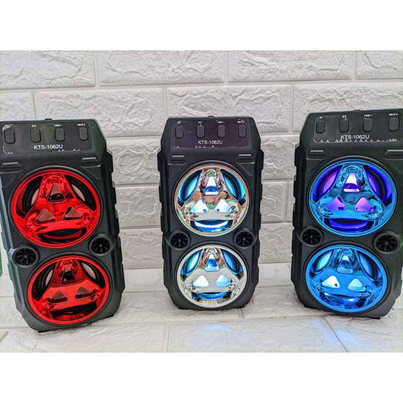 Speaker Bluetooth KTS-1062U Free MIC Wireless Portable LED