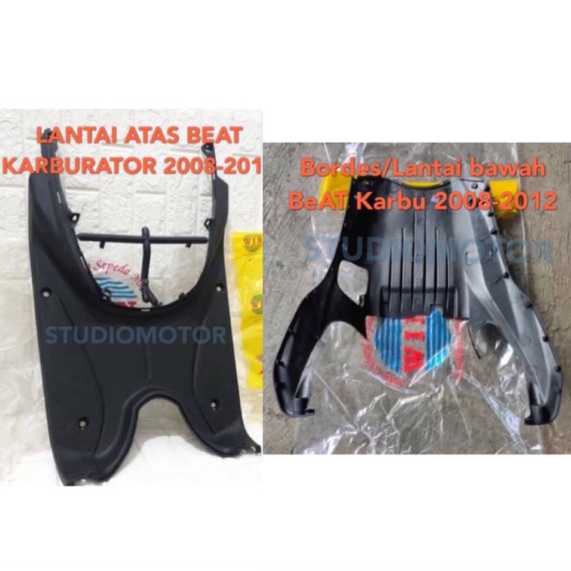 LANTAI / INJAKKAN KAKI / COVER UNDER BORDES BAWAH FOOTREST ATAS BEAT KARBU 2008 - 2012 WIN PRODUCT